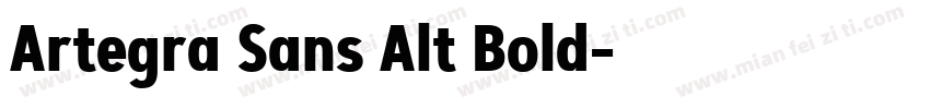 Artegra Sans Alt Bold字体转换